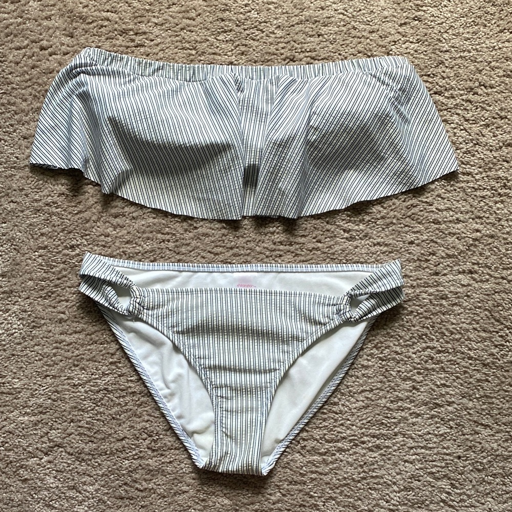 Xhilaration Striped Bikini Set